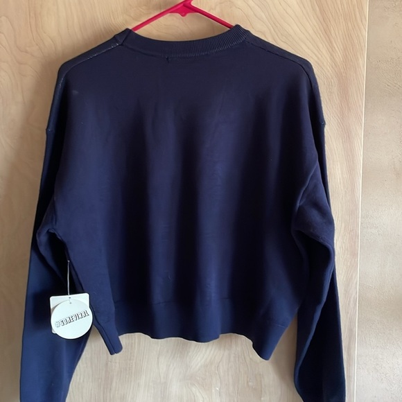 NWT ORANGE KISS NYC Sweater Navy Blue Women’s Sz: M - Picture 6 of 8
